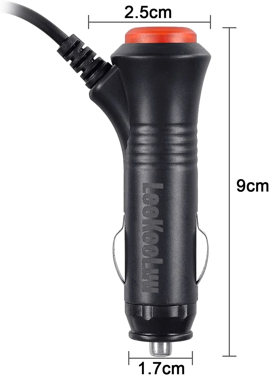 LeeKooLuu T9 Car Charger Cigarette Lighter Adapter Plug Cord with ON/Off Switch for Rear View Camera Monitor Systems with 6ft Cord Extension Cable 12V-24V Output Built-in Safety Fuse
