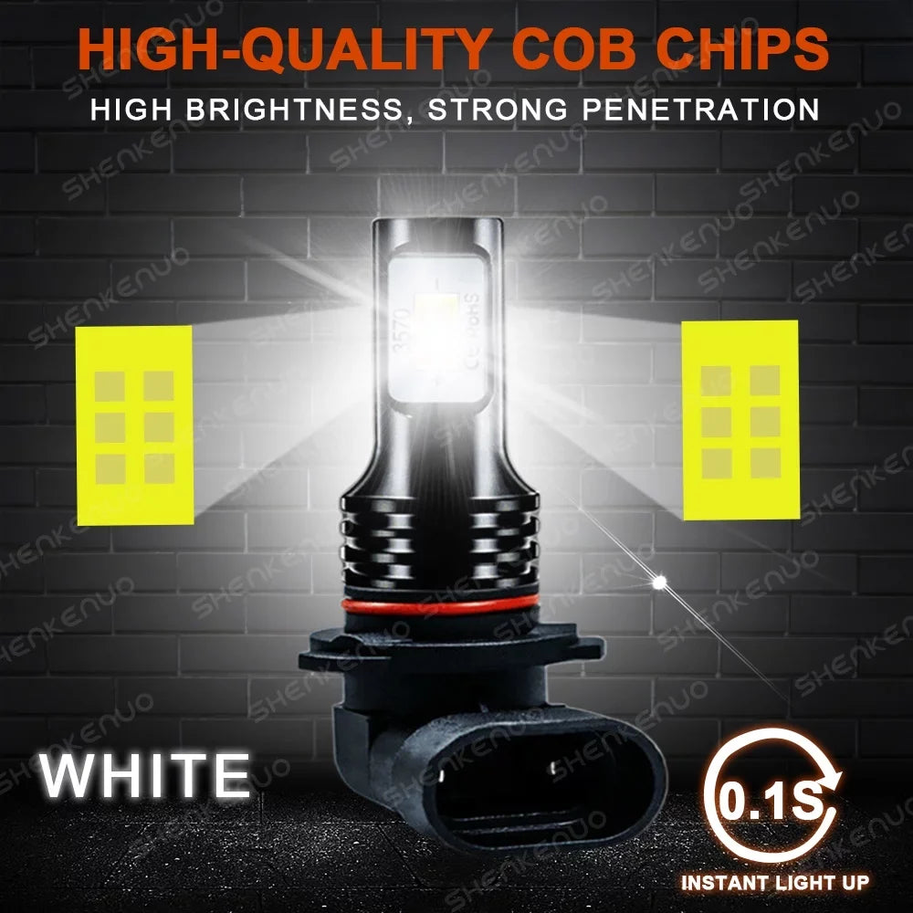 6pcs For 1999 2000 2001 2002 GMC Sierra 1500 2500 9005 9006 LED Headlight + 880 Fog Light Bulbs Super Bright white 6000K