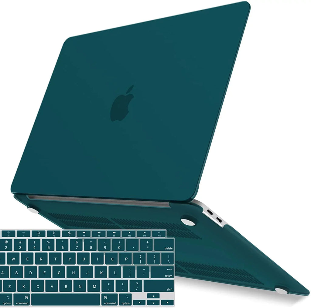 IBENZER New 2021 MacBook Air 13 inch Case M1 A2337 A2179 A1932 Plastic Hard Shell Case with Keyboard Wrap for Apple Mac Air 13 Retina Display with Touch ID (2018-2021), Quezhal Green, MMA-T13QUGN+1