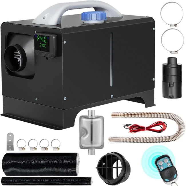 VEVOR Diesel Air Heater 8KW, All in One 12V Truck Heater, Parking Heater with Black LCD, Remote Control, Fast Heating Diesel Heater for RV Truck, Ship Bus, Car Trailer, Motorhomes