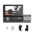 Gecheer 3 Cameras Dash Cam 4in Clear Car Rearview Mirror Car Video Recording Car Recorder Auto Safety Driving Recorder
