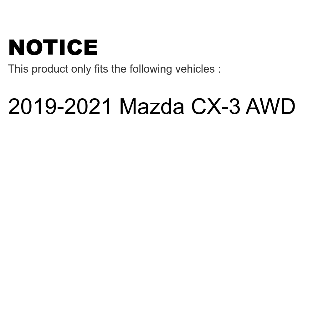 Transit Auto - Front Rear Coated Disc Brake Rotors And Semi-Metallic Pads Kit For 2019-2021 Mazda CX-3 AWD KGF-101816