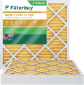 Filterbuy 24x24x1 MERV 11 Pleated HVAC AC Furnace Air Filters (4-Pack)