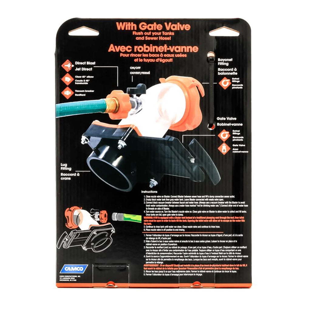 Camco 39085 Rhino Blaster Sewer Tank Rinser with Gate Valve