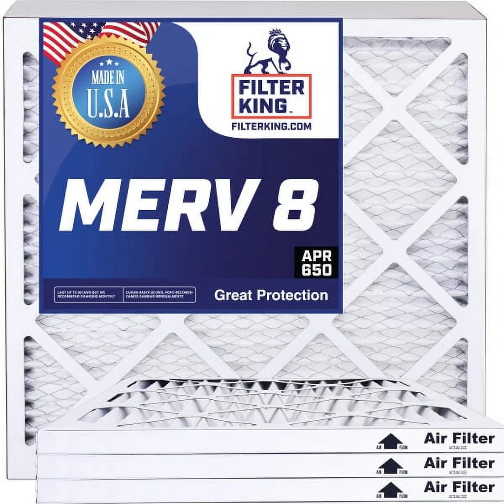 Filter King 9x36x1a Air Filter | 4-PACK | MERV 8 HVAC Pleated A/C Furnace Filters | MADE IN USA | Actual Size: 9 x 36 x .75"