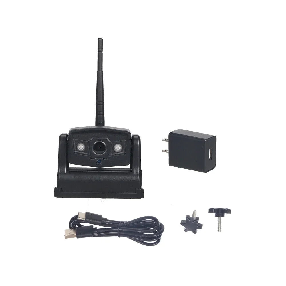 JLLOM Magnetic WiFi Wireless Backup Camera, Front/Rear View Camera 9600mAh Battery