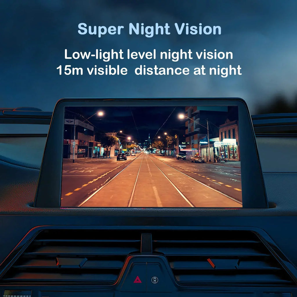 CAM122 Backup Camera Frame License Plate HD Night Vision Rear View 170° Angle Waterproof Fitting with Jensen Car Radio CAR110W CAR710 CAR710X CAR8000 CAR910W CAR910X CDR7011 CM901MIR CMR2720