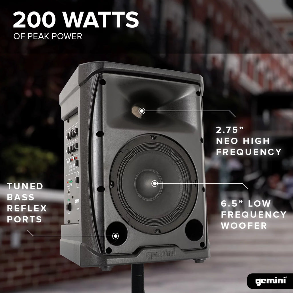 Gemini GPSS-650 Battery-Powered PA System
