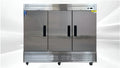 83 in. Commercial Upright Reach-In Three Door Refrigerator in Stainless Steel 64.8 Cu. ft.