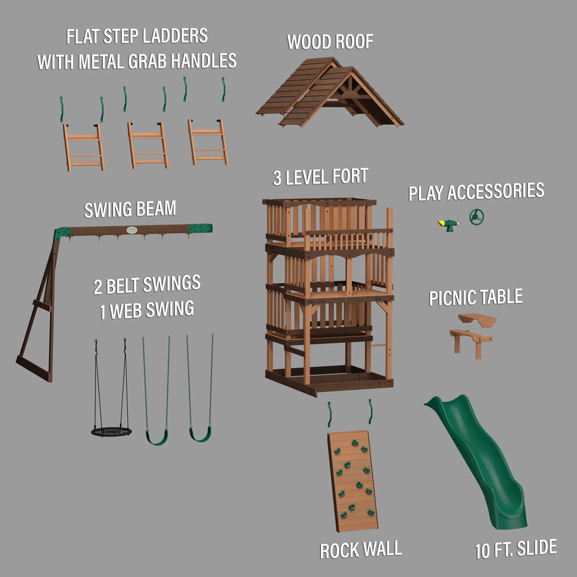 Backyard Wrap Highlander Swing Set