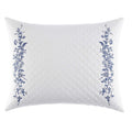 Laura Ashley Collection Perfect Decorative Throw Pillow, Premium Designer Caliber Decorative Pillow for Bedroom Living Room and Home D cor, 1 Count (Pack of 1), Charlotte Blue/White Throw Pillow (16" x 20") Charlotte Blue/White
