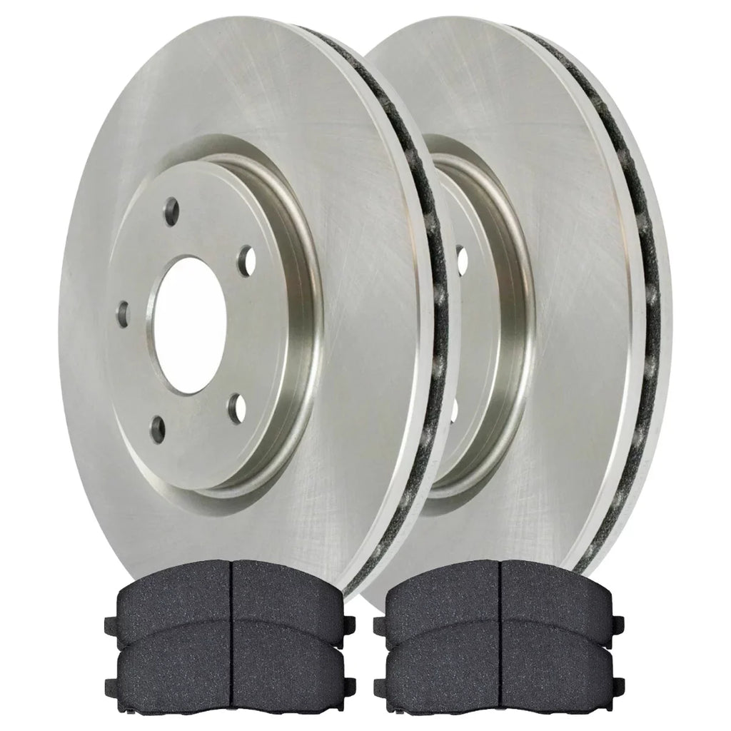 AutoShack Front Brake Rotors and Ceramic Pads Kit Driver and Passenger Side Replacement for Ram C/V VW Routan Chrysler Pacifica Voyager 2012-2016 Town & Country 2012-2020 Dodge Grand Caravan Journey