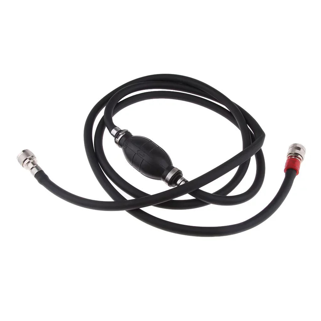 Fuel Line Assembly Hose Line Marine Outboard Watercraft Motor Fuel Assembly 8FT Black - Suitable for Vessel RVs, Tractors, and Caravans