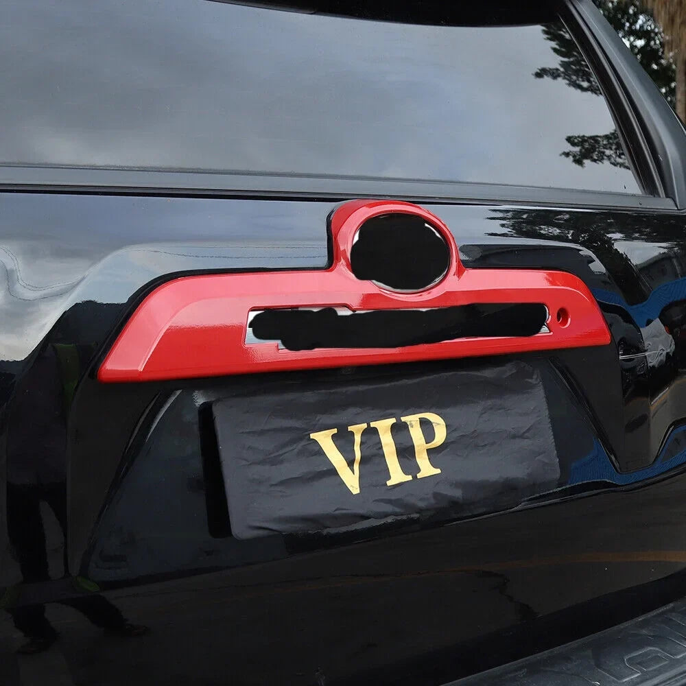 Teledu Red Rear Trunk Tailgate Handle Frame Decor Coating Trim Bezels 4Runner