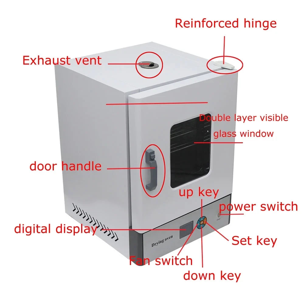 INTSUPERMAI Forced Air Convection Lab Drying Sterilizing Oven Digital LCD WGL-45BE