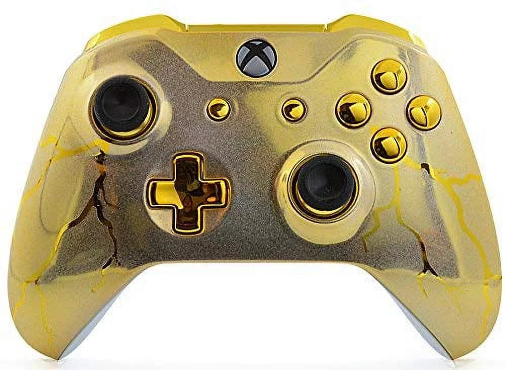 Gold Thunder Xbox One S SMART Custom Rapid Fire Modded Controller. FPS mods. COD Warzone
