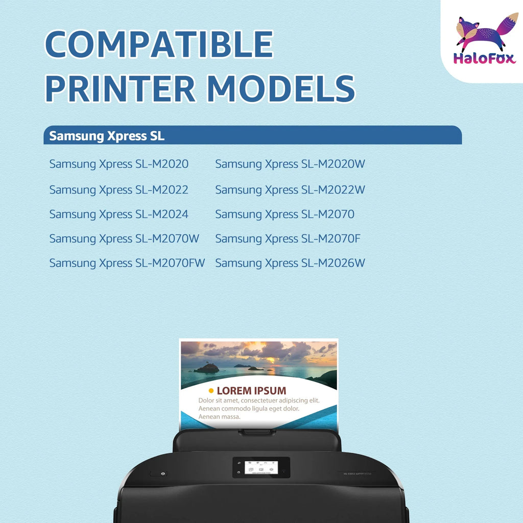 MLT-D111S Toner Replacement for Samsung MLT-D111S 111S for SL-M2020 SL-M2020W SL-M2070 SL-M2070FW SL-M2022 SL-M2022W Printers (Black, 4-Pack)