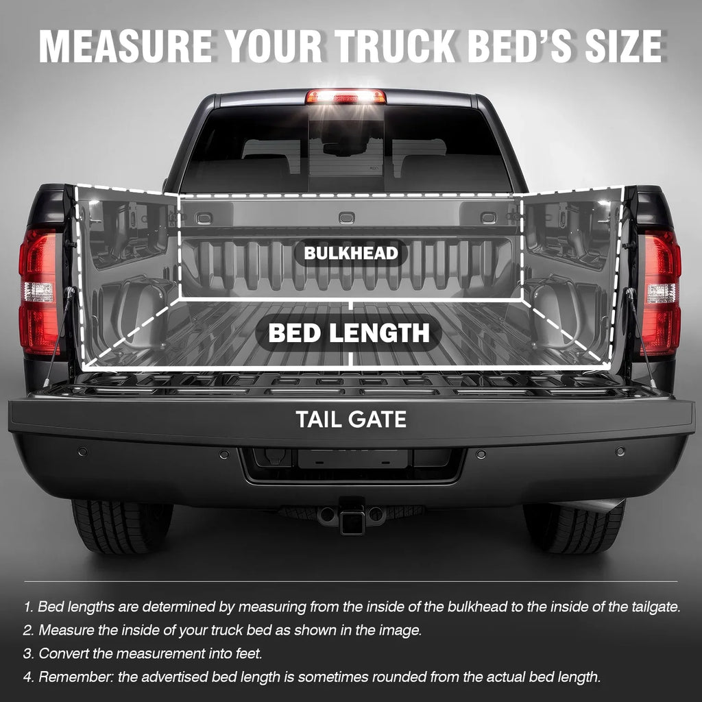 DNA Motoring TTC-HARD-028 For 2009 to 2022 Ram Truck 1500 / 3500 Fleetside 6.5Ft Short Bed Hard Solid Tri -Fold Tonneau Protection