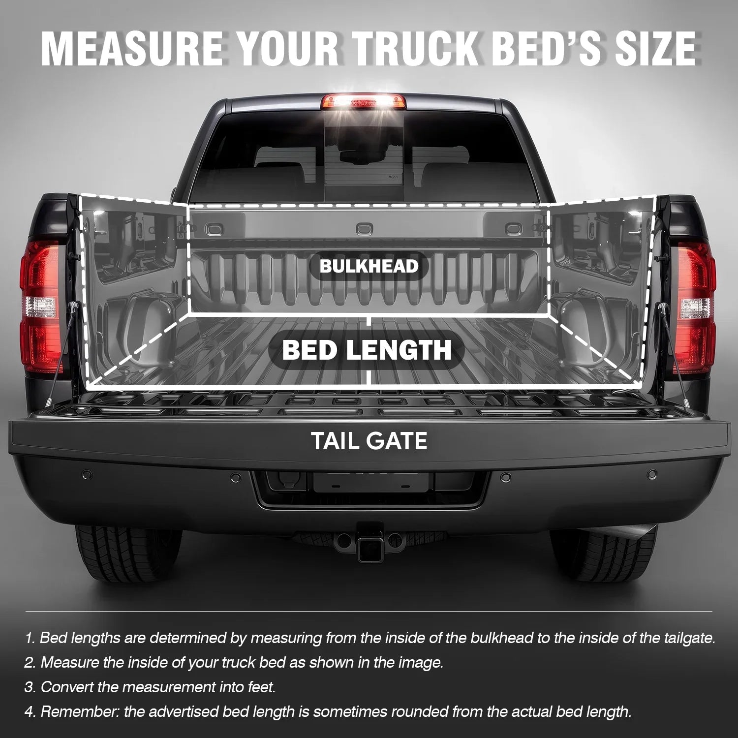 DNA Motoring TTC-HARD-028 For 2009 to 2022 Ram Truck 1500 / 3500 Fleetside 6.5Ft Short Bed Hard Solid Tri -Fold Tonneau Protection