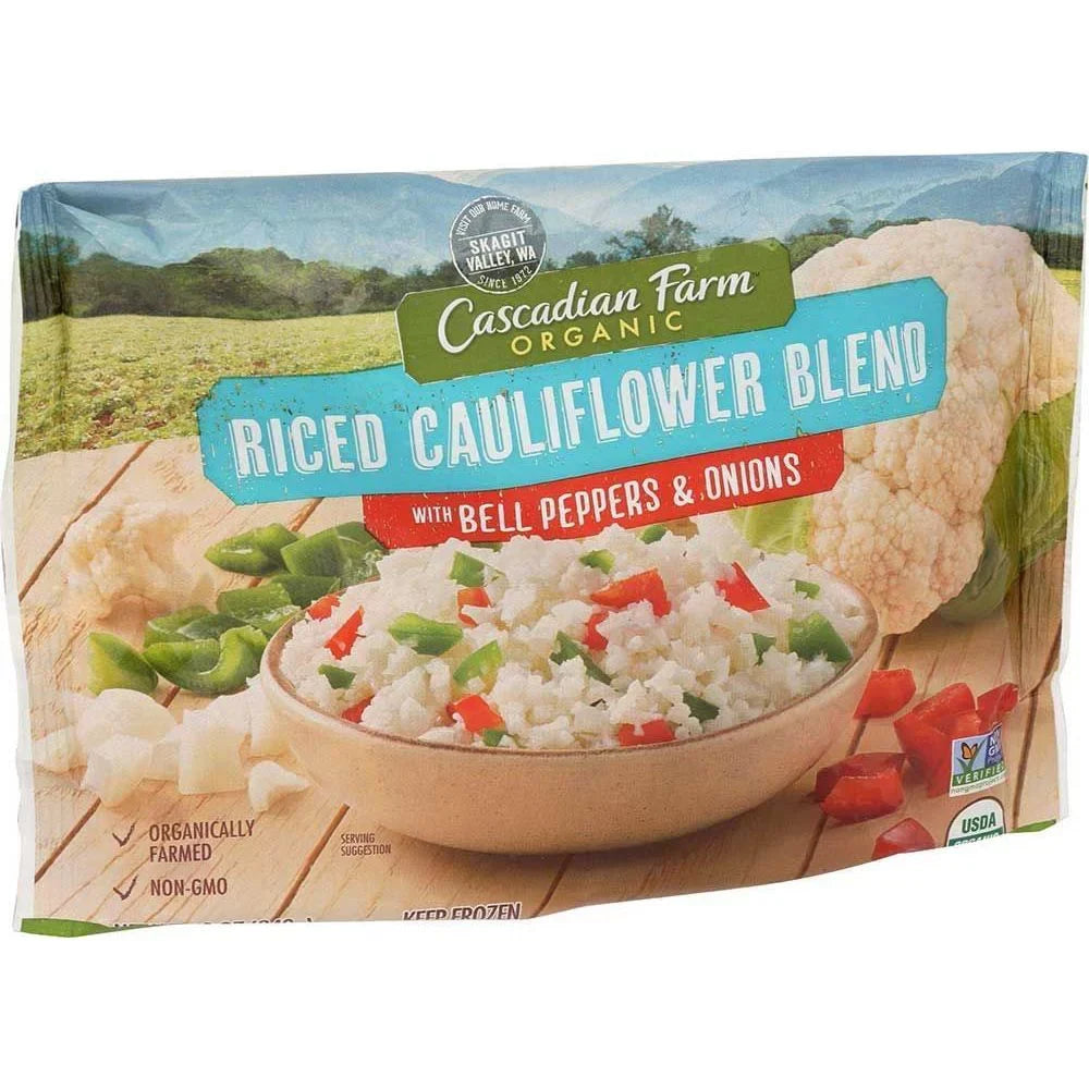 Cascadian Farm Organic Riced Cauliflower Blend with Bell Peppers and Onions, 12 Ounce -- 12 per Case.