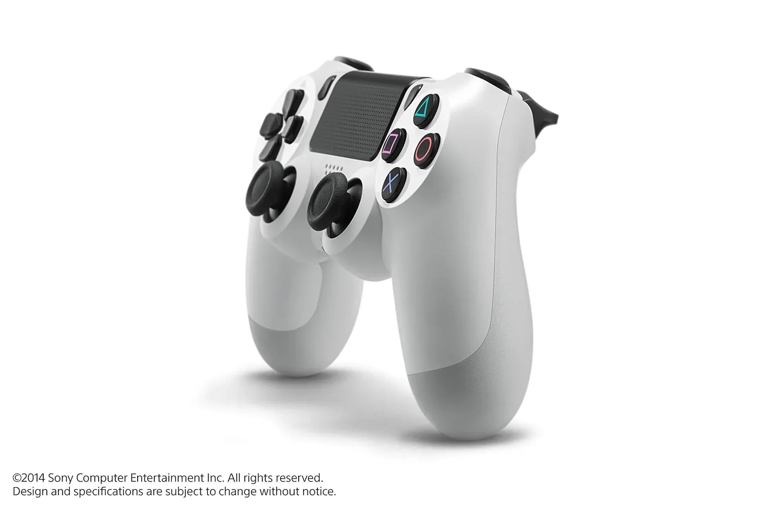 Sony Dual Shock White Gaming Controller For PS4 Console + Wired Earbuds BOLT AXTION Bundle Like New