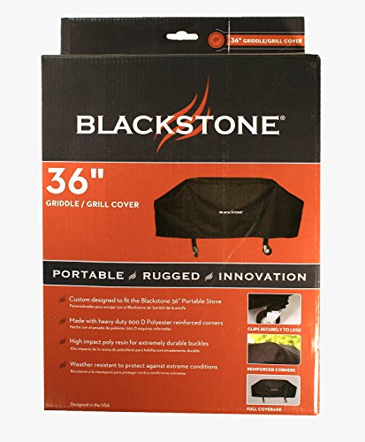 Blackstone 1528 600D Polyester Heavy Duty Flat top Gas Grill Protection Water Impervious Exclusively Fits 36" Griddle Cooking Station, Black