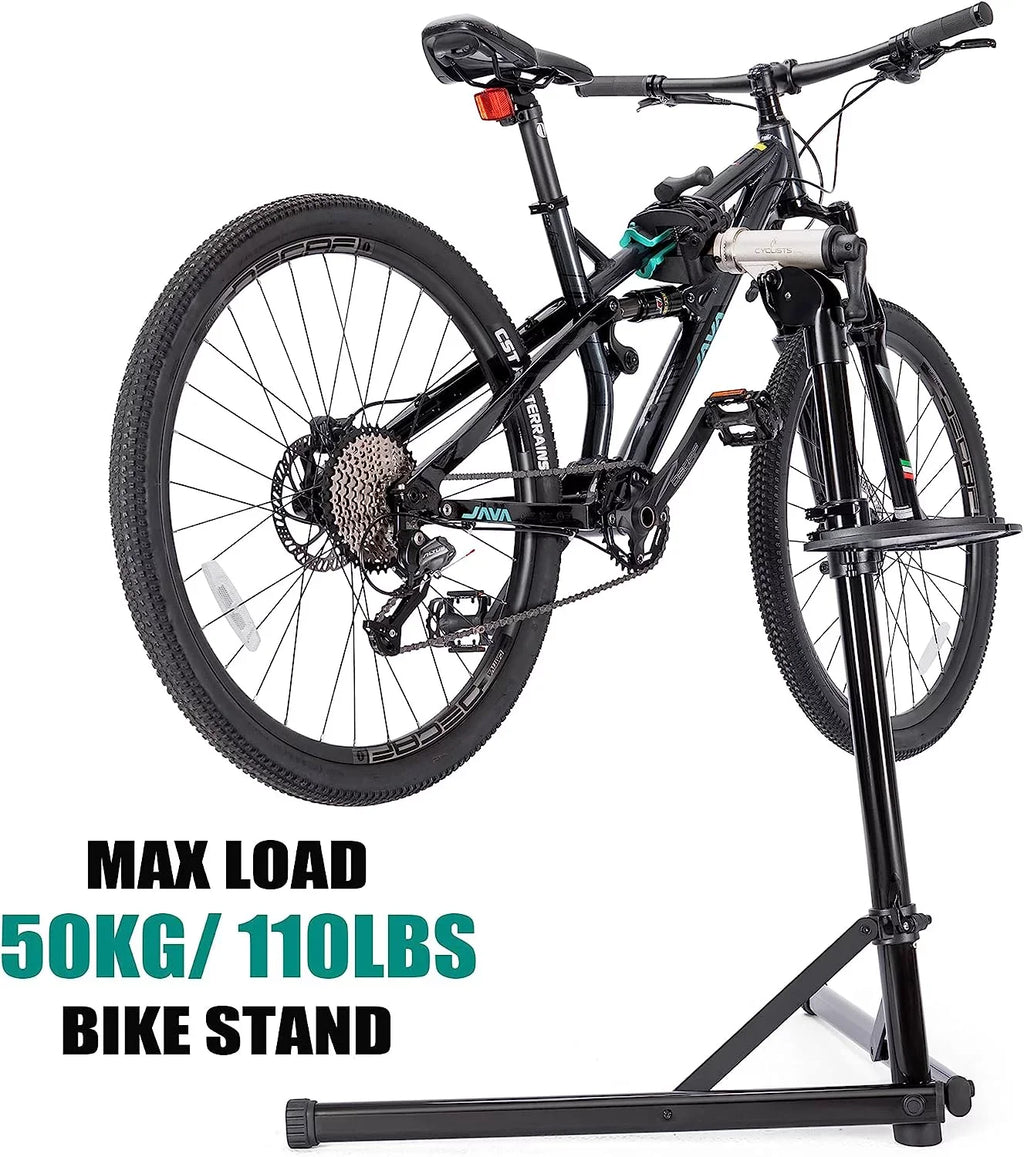 Bike Repair Stand(Max Load 55lbs/ 110lbs)- Bike Stand for Workstand Maintenance - E Bike Repair Stand Bicycle Shop Home Mechanics for Mountain Bike and Road Bike (Max Load 110lbs)