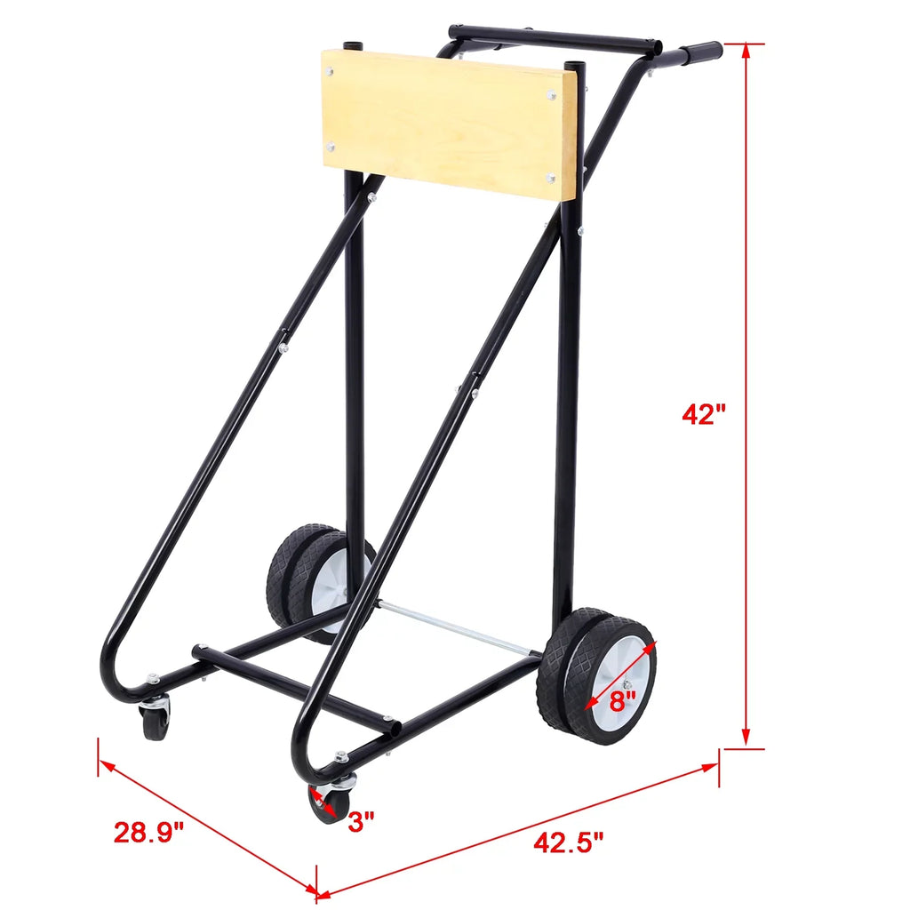 Steel Outboard Vessel Motor Stand, 315lbs Capacity, with Wheels for Easy Mobility - Perfect for Garage Storage and Maintenance