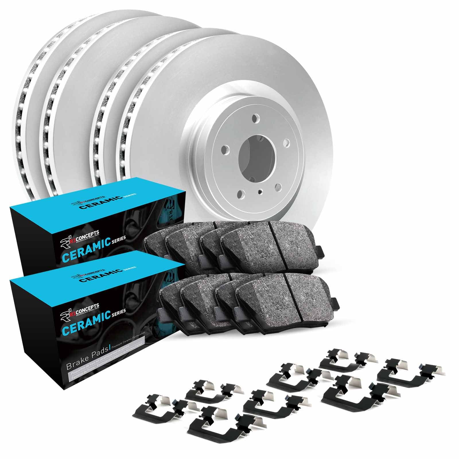 R1 Concepts Wdwh2 59054 R1 Concepts Brake Rotor Carbon Coated With Ceramic Pads Fits select: 2002-2003 HONDA CIVIC SI
