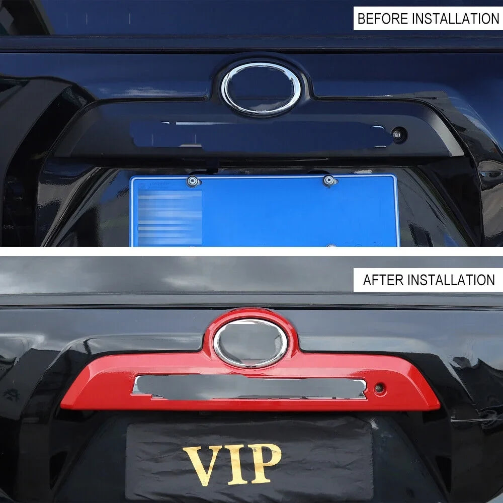 Teledu Red Rear Trunk Tailgate Handle Frame Decor Coating Trim Bezels 4Runner