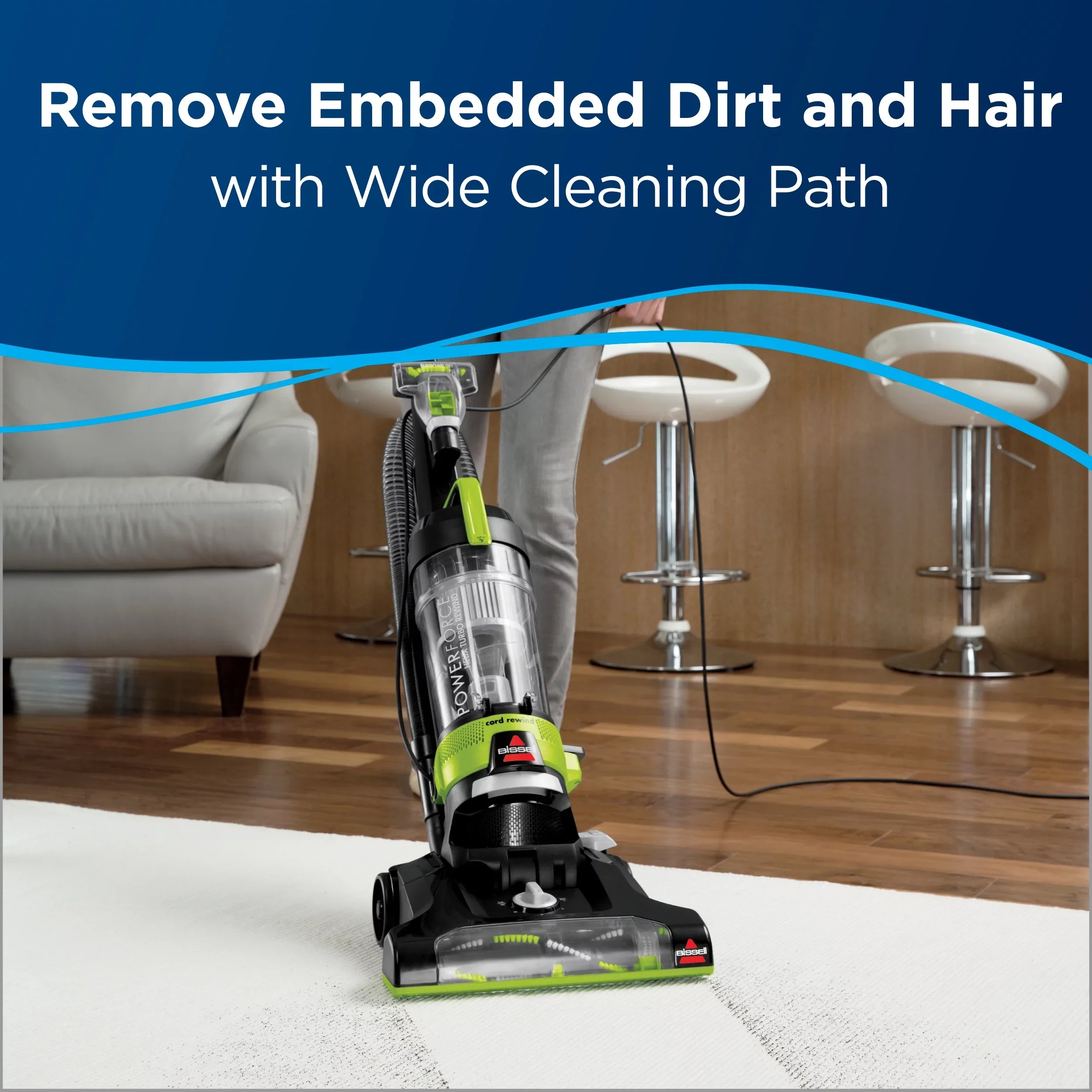 BISSELL Power Force Helix Turbo Rewind Bagless Vacuum Cleaner, 1797V