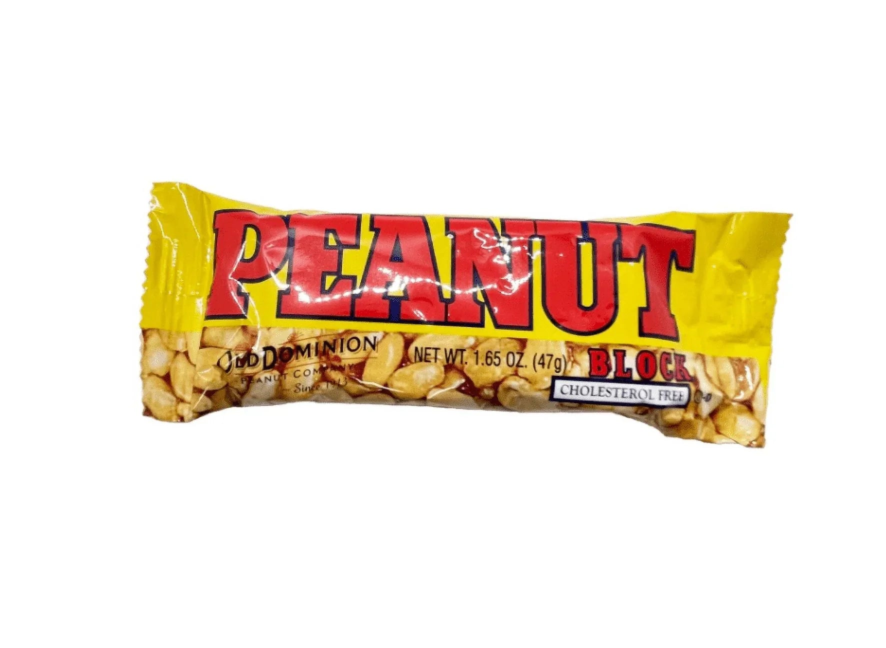 Old Dominion Peanut Block Bar, 1.65 Ounce - 36 Count Display Box