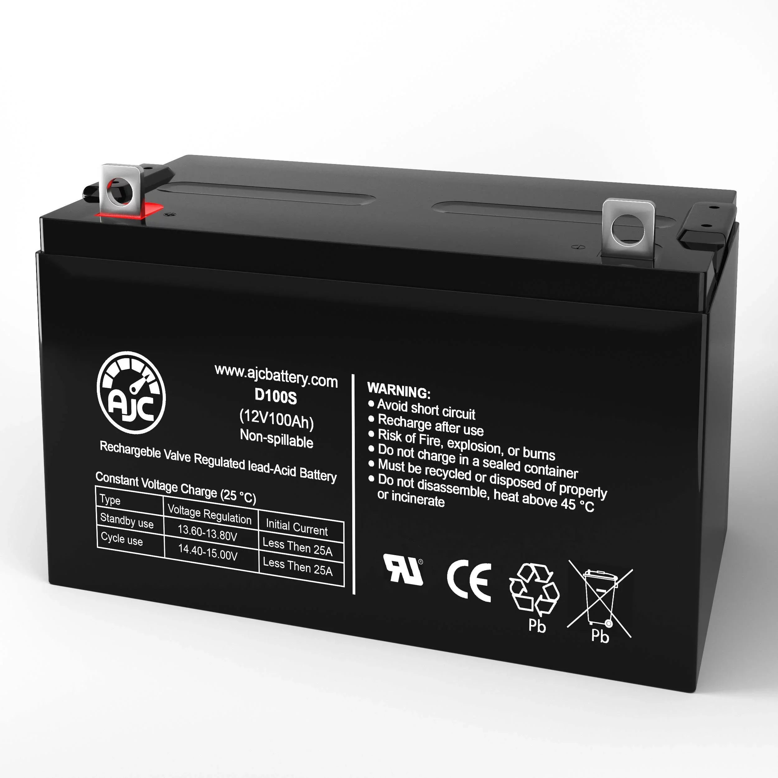 Yakea R200 12V 100Ah Solar Battery - This Is an AJC Brand Replacement