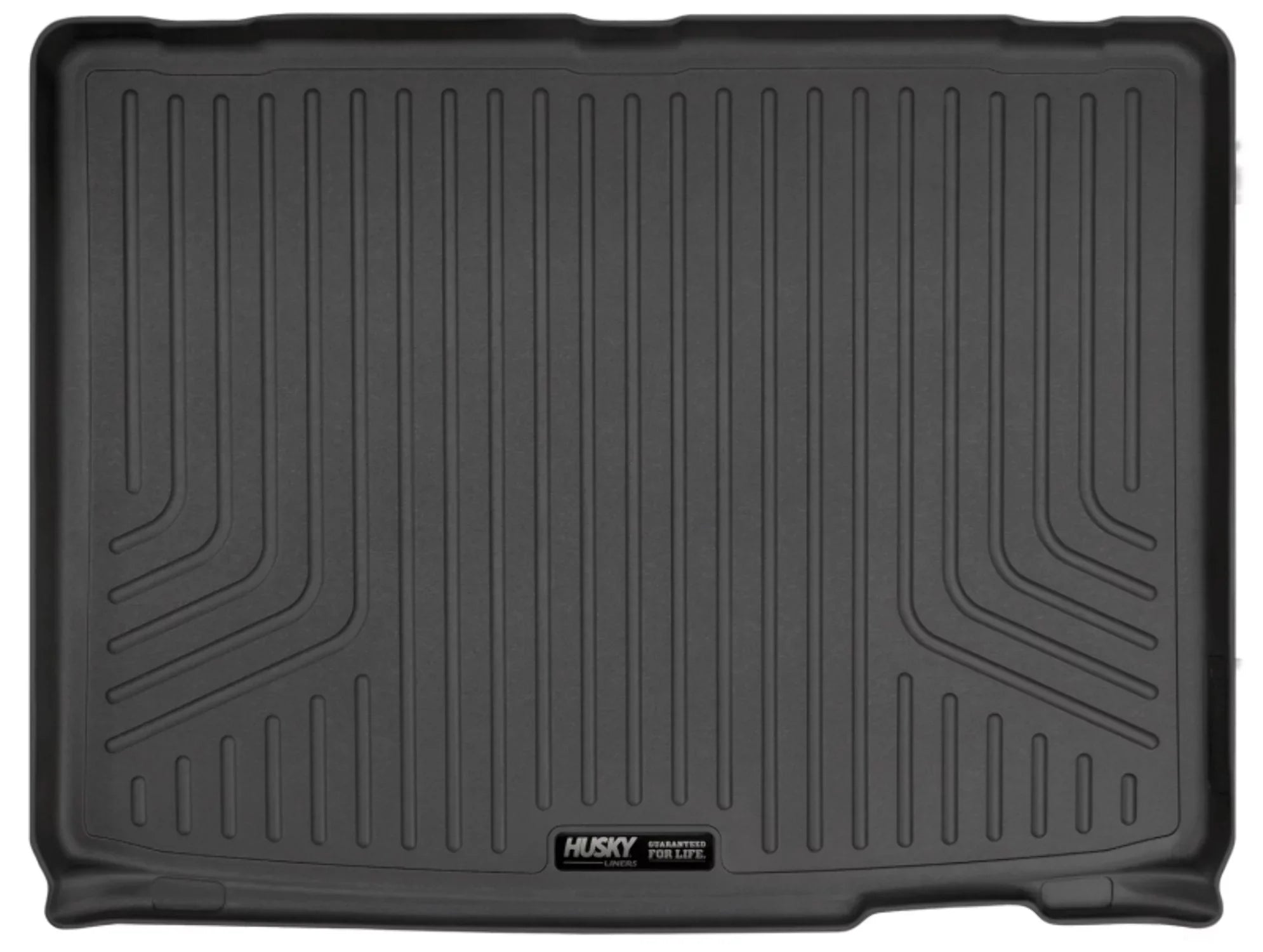 Husky by RealTruck Climate Series Cargo Liner Black Suitable with 12-19 Toyota Highlander; Suitable with to back of 2nd row Seats over foldered 3rd row Seats
