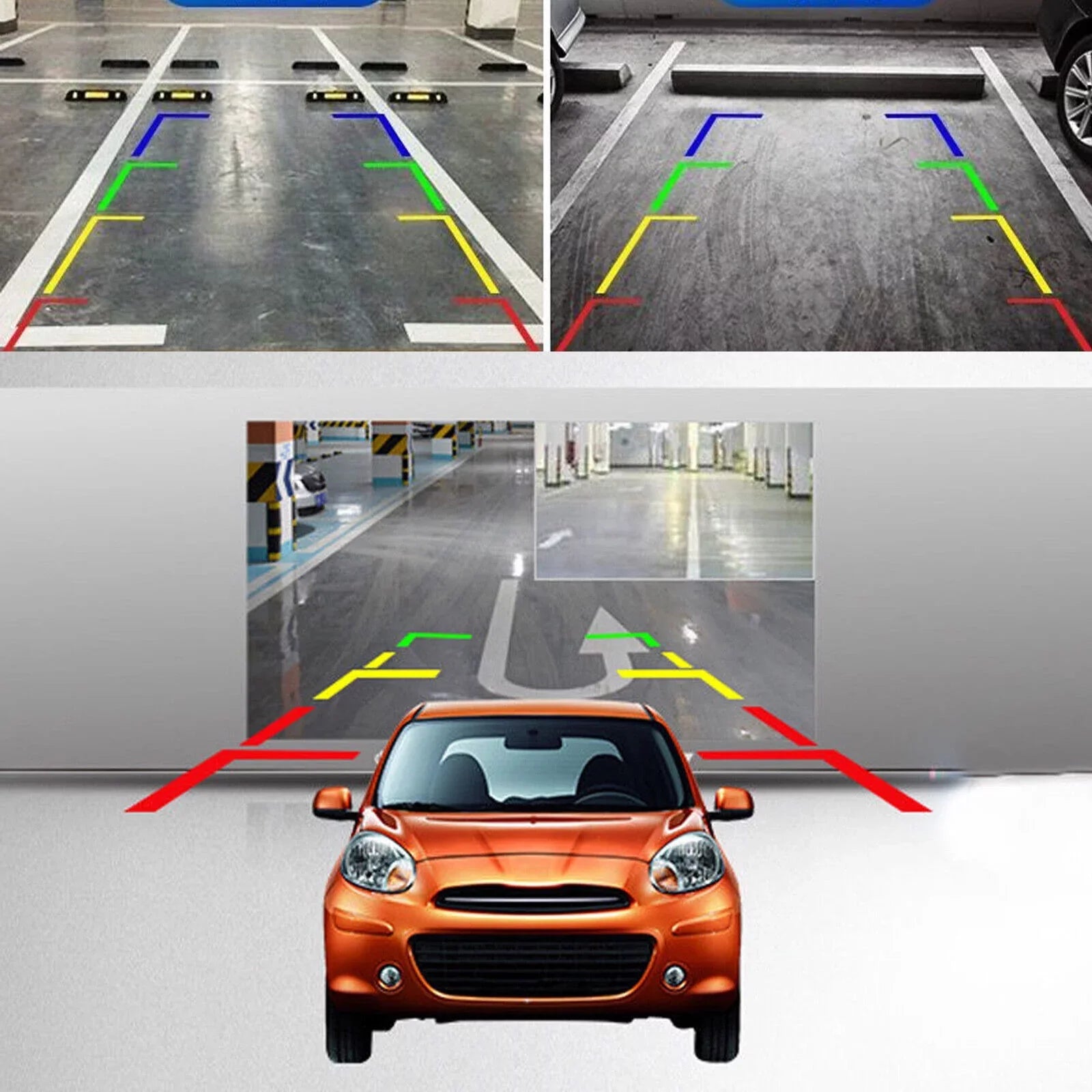 Wireless Car Backup Camera Rear View System Night Vision + 4.3" Mirror Monitor