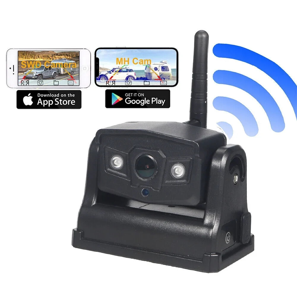 JahyElec WiFi Wireless Backup Camera, Magnetic Mount, 9600mAh Battery, Optimal for Front/Rear View