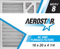 Aerostar 16x20x4 1/4 MERV 8, Carrier Replacement Pleated Air Filter, 16x20x4 1/4, Box of 2