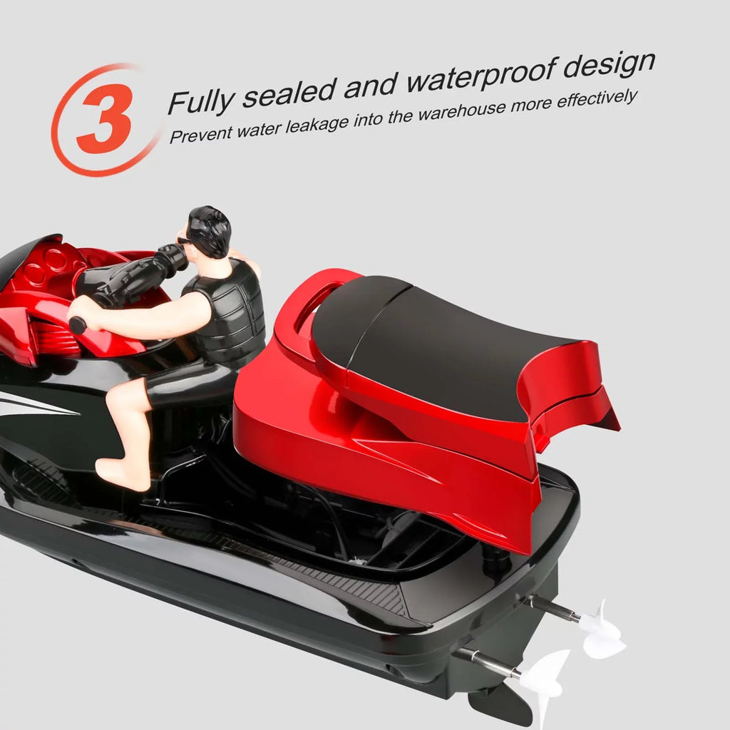 OWSOO 809 RC Vessel RC Watercraft High Speed Remote Control Ship for Pools Lakes 2.4Ghz Waterproof for Boys and Girls