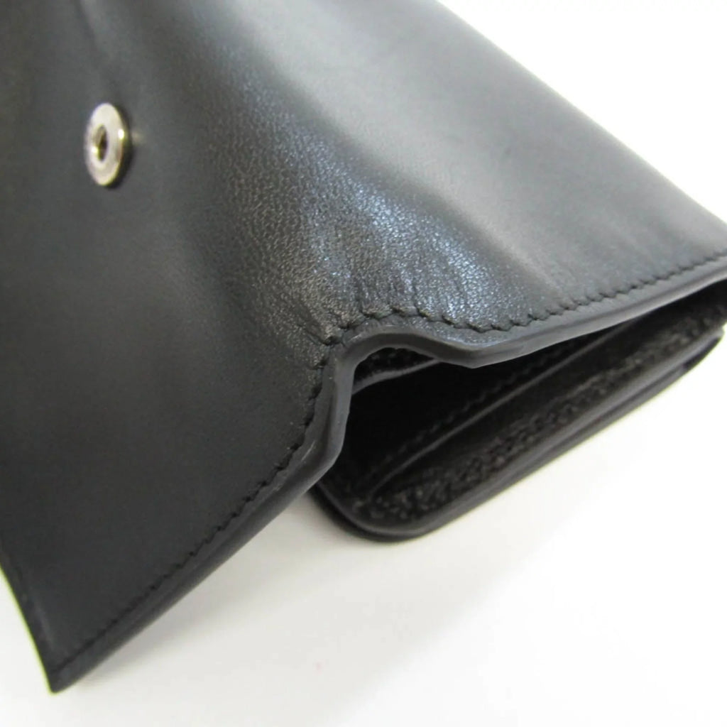 Pre-Owned Balenciaga Cache Mini 593813 Men,Women Leather Wallet (tri-fold) Black (Good)