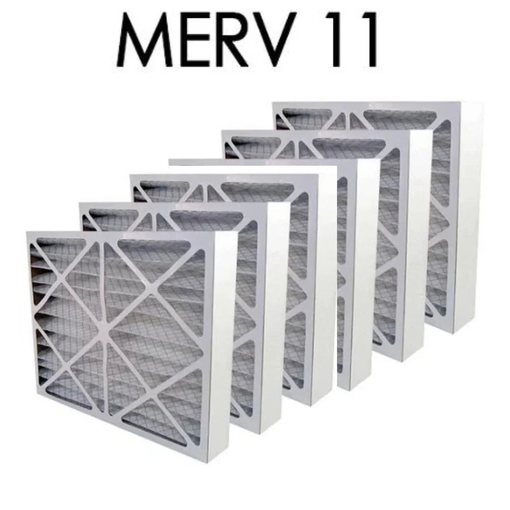 20x22x1 MERV 11 Pleated Air Filter 6PK | 19.5x21.5x.75 - Actual Size