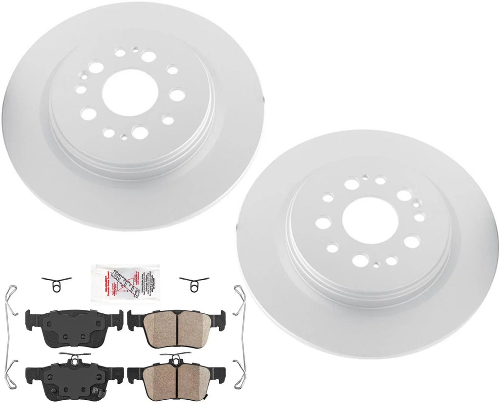 GEO Coated Rear Disc Brake Rotors Disc Brake Pads For Acura RDX 2.0L 2019-2022