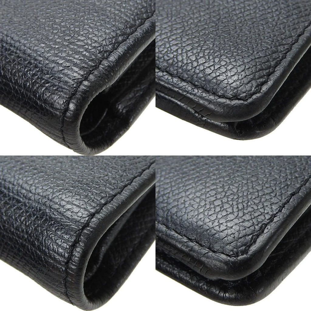 Pre-Owned CHANEL bifold long wallet A20904 1 Coco button black leather accessories ladies coco (Good)