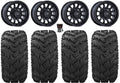 Black Rhino Rapid 14" Wheels Bk 28" Reptile Tires Yamaha Viking Wolverine YXZ1000R CFMoto ZForce 950 UForce 1000