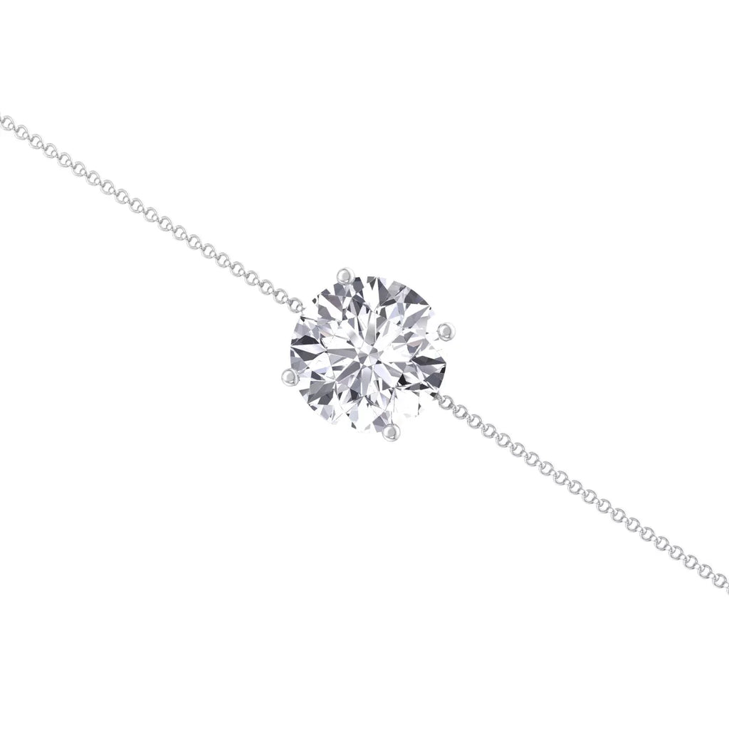 Cinder - Classic Round Diamond Solitaire Bracelet