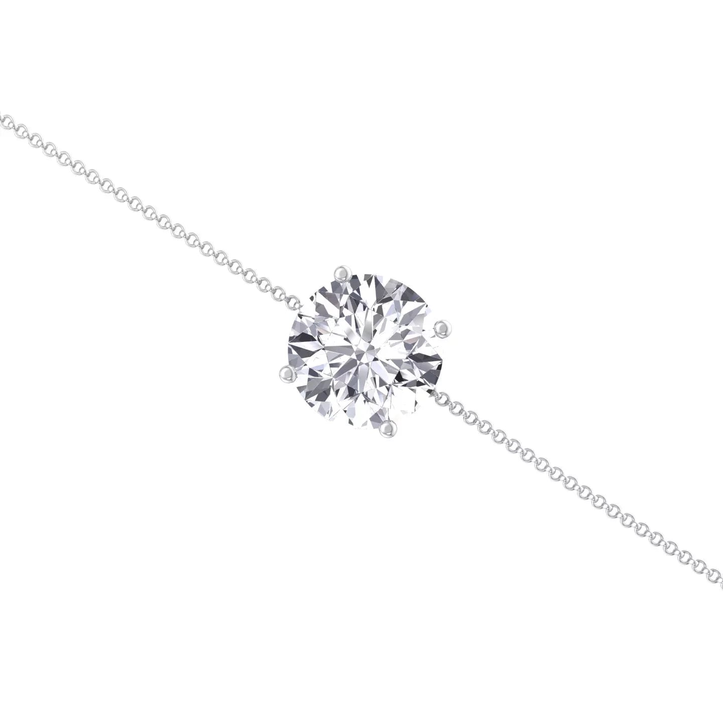 Cinder - Classic Round Diamond Solitaire Bracelet