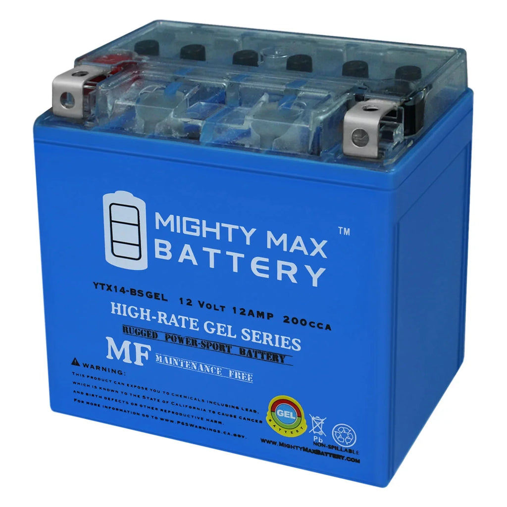 YTX14-BS GEL Battery Replacement for Aprilia 900 Shiver 2017