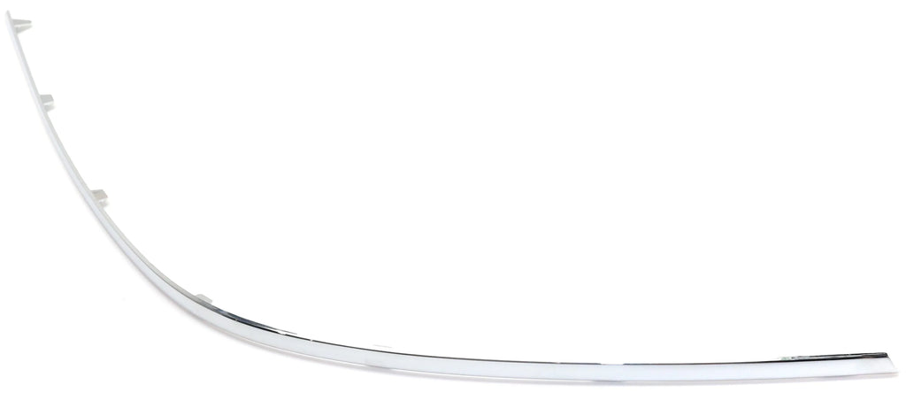 Bumper Trim Fitting With 2012-2014 Mercedes Benz C250 C300 Rear, Left Driver Side, Outer Chrome
