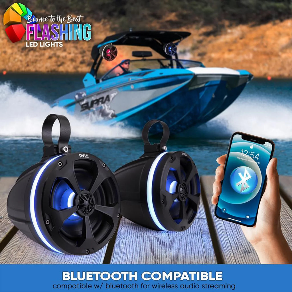 Pyle 5.25 In 1,000 Watt 2 Channel Waterproof Off Road Ship and ATV Speakers