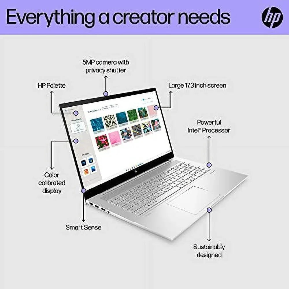 HP Envy Laptop (2023) | 17.3" FHD IPS Touchscreen | 12- 12th i7-1260P Iris Xe Graphics | 64GB DDR4 4TB NVMe SSD | Thunderbolt 4 Wi-Fi 6E Backlit | Windows 10 | TLG 32GB USB