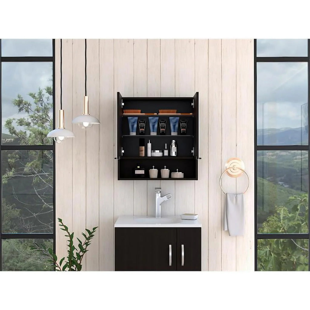 Home Square 2-Piece Set with Medicine Cabinet & 63" One Door Linen Cabinet